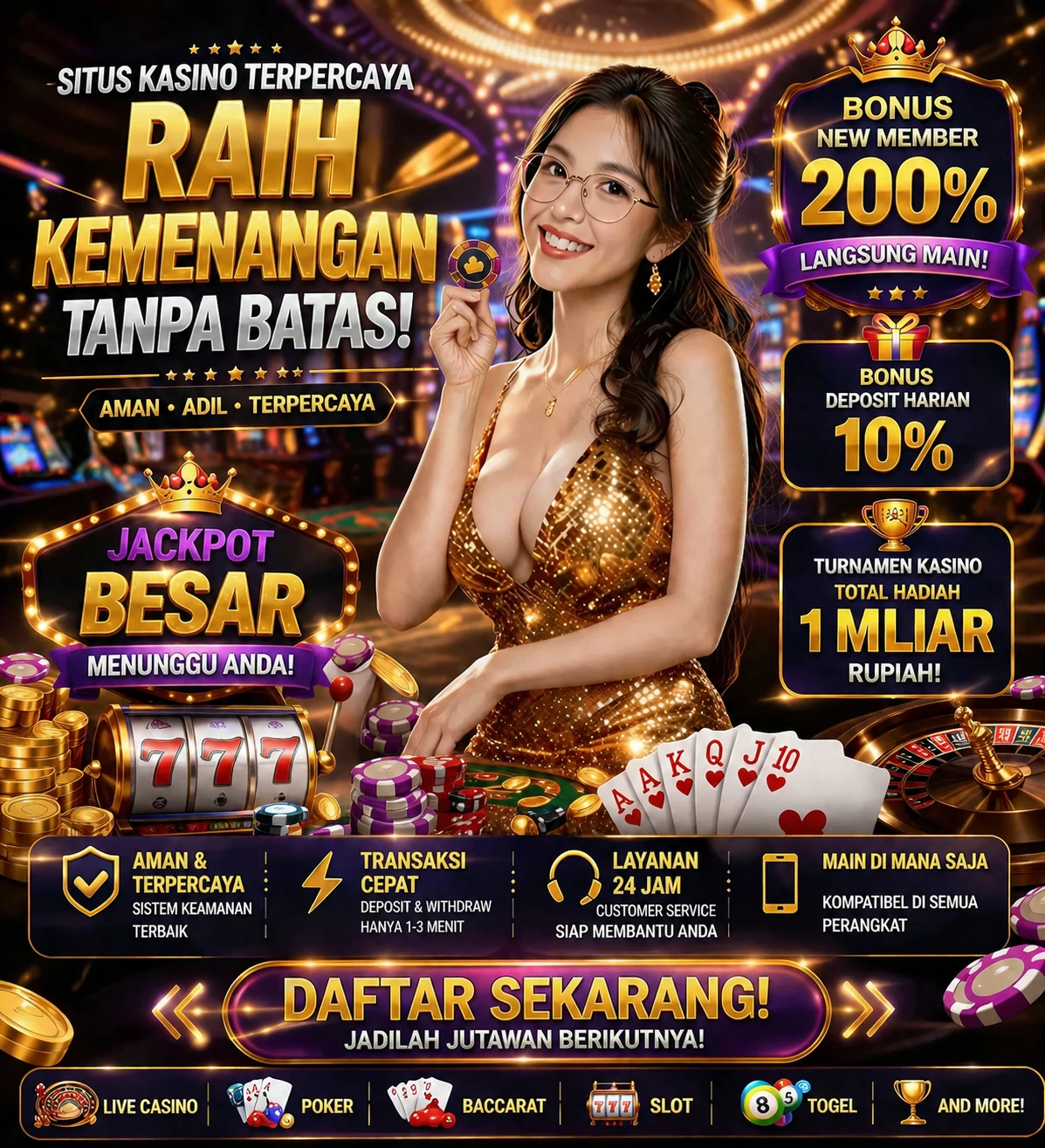 Roleta e blackjack 65k
